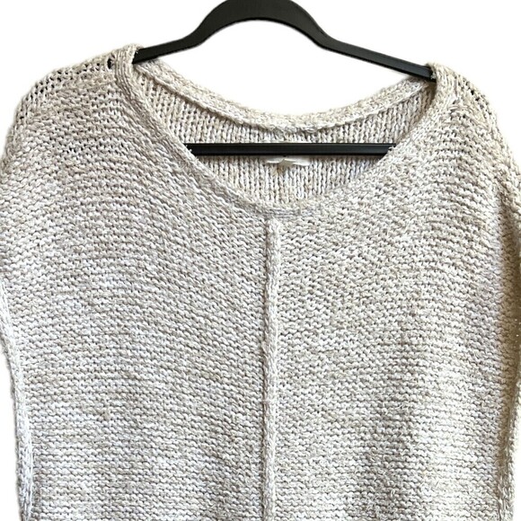 Lou & Grey Sleeveless Oversized Knit Oatmeal Pullover Sweater Size‎ M - Picture 3 of 12